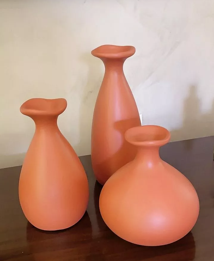 Trio Vasos Terracota: Elegância e Calor | Alma & Casa
