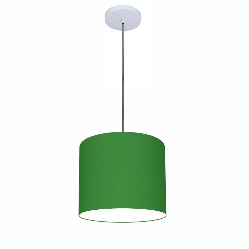 Lustre Luminária Pendente Vivare Free Lux PE-4105BR Cúpula em Tecido 20x22cm