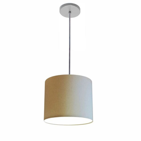 Lustre Luminária Pendente Vivare Free Lux PE-4105BR Cúpula em Tecido 20x22cm