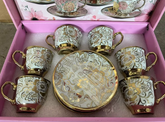 Conjunto com 6 Xícaras de Café com Pires Sofisticação em Cada Detalhe | Alma &amp; Casa